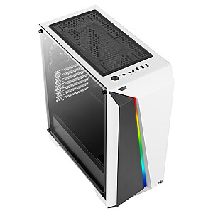 Aerocool Cylon Pro Midi tornis izgatavots no rūdīta stikla - Weiß