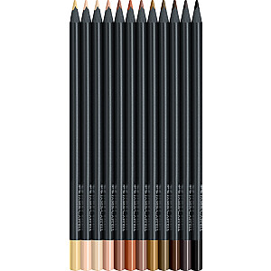 Krāsainie zīmuļi Faber-Castell Black Edition 12krāsas