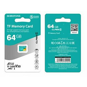 Borofone MICROSD MEMORY CARD 64GB SDXC CLASS10 95MB/S