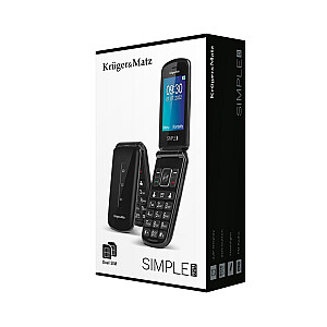 MaxCKruger & Matz vecākais tālrunis KM0929 7,11 cm (2,8 collas) 108,5 g, melns