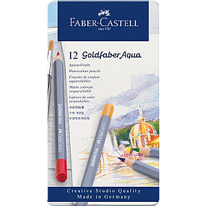 Карандаши акварельные Faber-Castell Goldfaber Aqua Creative Studio, 12 цветов