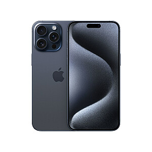 Apple iPhone 15 Pro Max, 17 cm (6,7 collas), divas SIM kartes, iOS 17, 5G, USB Type-C, 512 GB, titāns, zils