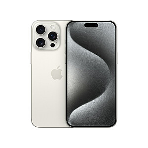 Apple iPhone 15 Pro Max, 17 cm (6,7 collas), divas SIM kartes, iOS 17, 5G, USB Type-C, 512 GB, titāns, balts