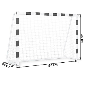 Futbola vārti 180 x 120 x 60 cm NS-464 melnbalti