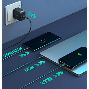 AUEKY PA-B2T sienas lādētājs 1x USB-C barošanas padeve 3.0 45W QC PPS