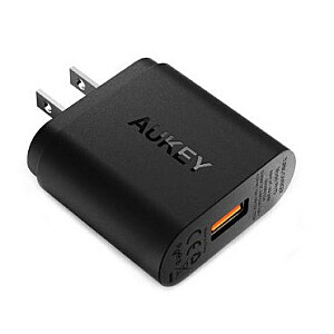 Зарядное устройство для мобильных устройств AUKEY PA-T9 Универсальное черное AC, DC, USB Быстрая зарядка Для использования в помещении