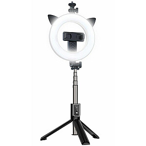 iLike SELFIE HANDLE TRIPOD AND RING LIGH BLUETOOTH Black