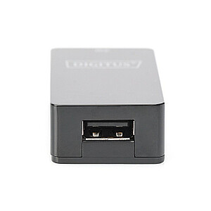Pagarinātāja kabelis USB 1.1/vītā pāra Cat.5e/6 UTP/SFP līdz 45m, melns, 20cm