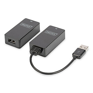 Pagarinātāja kabelis USB 1.1/vītā pāra Cat.5e/6 UTP/SFP līdz 45m, melns, 20cm