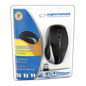 Bezvadu optiskā pele EM101S USB, 2,4 GHz, NANO uztvērējs