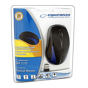 Bezvadu optiskā pele EM101B USB, 2,4 GHz, NANO uztvērējs