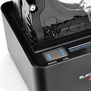 Dokstacija — BlacX Duet 5G 2,5"/3,5" HDD USB 3.0, melns