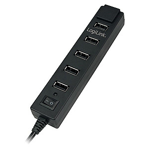 7-портовый концентратор USB2.0 с переключателем ВКЛ/ВЫКЛ