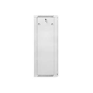 Шкаф настенный 19'' 27U 600х450мм серый (стеклянная дверь)