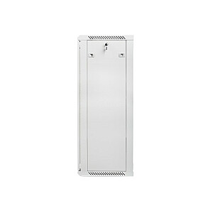 Шкаф настенный 19'' 27U 600х450мм серый (стеклянная дверь)