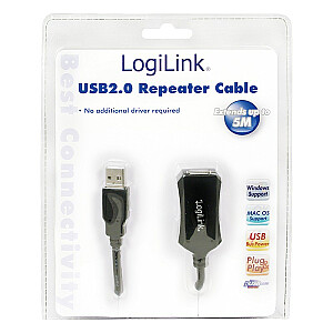 LogiLink USB 5.0 m, melns