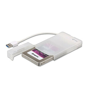 i-tec MySafe USB 3.0 Easy ārējais korpuss 2,5 collu HDD un SATA I/II/III 9,5 mm SSD diskiem, balts