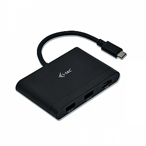 Дорожный адаптер i-tec USB-C do HDMI, 2 порта USB 3.0, питание HDMI 4K, 60 Вт