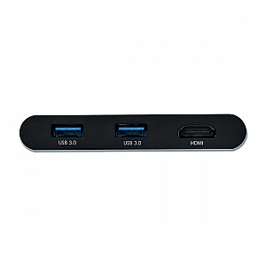 i-tec USB-C uz HDMI ceļojumu adapteris, 2 USB 3.0 porti, HDMI 4K jauda, 60 W