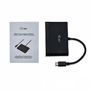 Дорожный адаптер i-tec USB-C do HDMI, 2 порта USB 3.0, питание HDMI 4K, 60 Вт
