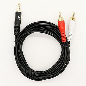 Mini Jack 3,5 mm līdz 2x RCA M/M kabelis (collas) 2,5 m