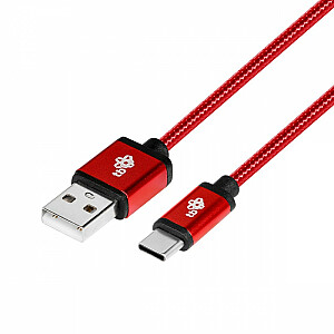 USB uz USB C kabelis 1,5 m garš ar rubīna vītni
