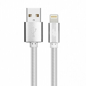 Lightning-USB kabelis 1,5 m sudraba MFi