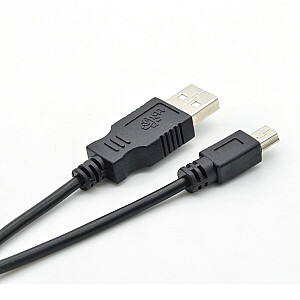USB - Mini USB kabelis 1,8 m. melns