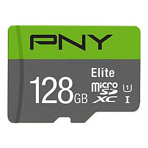 PNY Elite microSDXC 128GB + SD adapteris