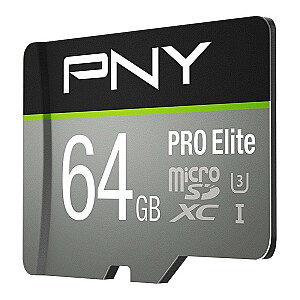 PNY PRO Elite microSDXC 64 ГБ + адаптер SD