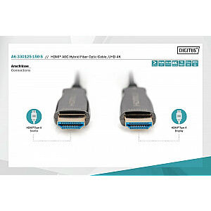 Соединительный кабель ASSMANN Гибридный HDMI 15 м