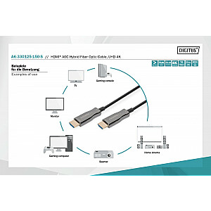Соединительный кабель ASSMANN Гибридный HDMI 15 м