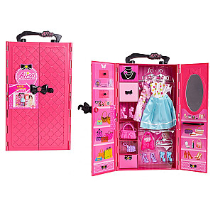 Розовый шкаф с оборудованием