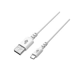 USB uz USB C, balts silikona ātrās uzlādes kabelis, 1 m