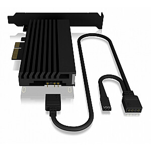 PCIe karte ar M.2 M-Key slotu vienam M.2 NVMe SSD, ARGB IB-PCI224M2-RGB