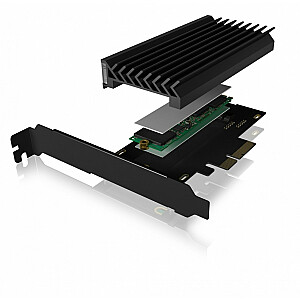 PCIe karte ar M.2 M-Key slotu vienam M.2 NVMe SSD, ARGB IB-PCI224M2-RGB
