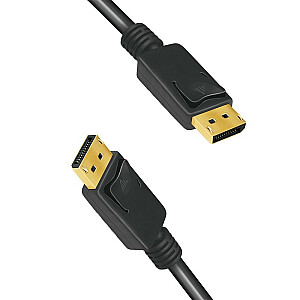 DisplayPort kabelis 8K, 60Hz, 4K/120Hz, 5m, melns