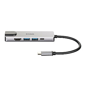 D-LINK USB-C 5-port USB 3.0 hub HDMI