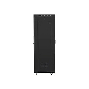 Отдельно стоящий стоечный шкаф 19 42U 600x800 черный, с перфорированными дверцами ЖК-дисплея (плоская упаковка)