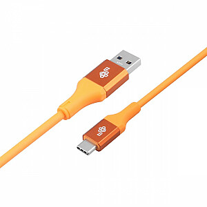 Кабель USB 3.0 — USB C, 2 м ПРЕМИУМ, 3 А, оранжевый ТПЭ