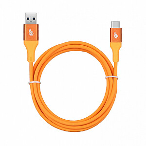 USB 3.0–USB C kabelis, 2 m PREMIUM, 3 A, oranžs TPE