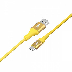 Кабель USB 3.0 — USB C, 2 м ПРЕМИУМ 3 А, желтый ТПЭ