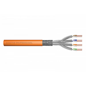 Монтажный телекоммуникационный кабель категории 7, S/FTP, Dca, провод, AWG 23/1, LSOH, 50 м, оранжевый