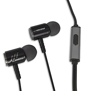 Металлические наушники с микрофоном Черный и серый цвет