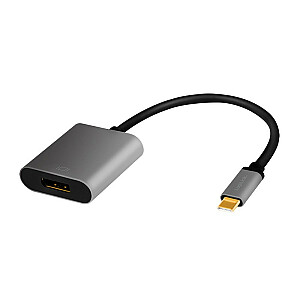 USB-C uz DP/F adapteris, 4K/60 Hz, alumīnijs, 0,15 m