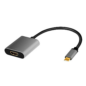 USB-C uz HDMI/F adapteris, 4K/60 Hz, alumīnijs, 0,15 m