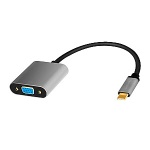 Переходник USB-C на VGA, 1080p, алюминий, 0,15 м