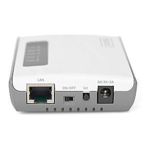 Daudzfunkcionāls bezvadu 2-portu tīkla serveris, USB 2.0, 300 Mbit/s.