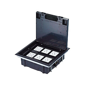 Напольный короб (floorbox) 6М (45х45), регулируемая глубина, для технических полов (излив опционально)