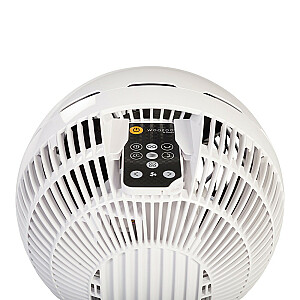 Woozoo PCF-SDC15T DC strūklas 150 ventilators/cirkulators, 15 cm, 25 W, 10 ātrumi, kustīga galva, tālvadības pults, taimeris balts
